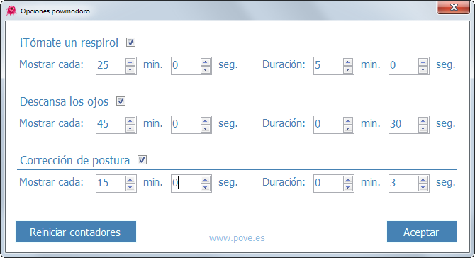 Options Powmodoro